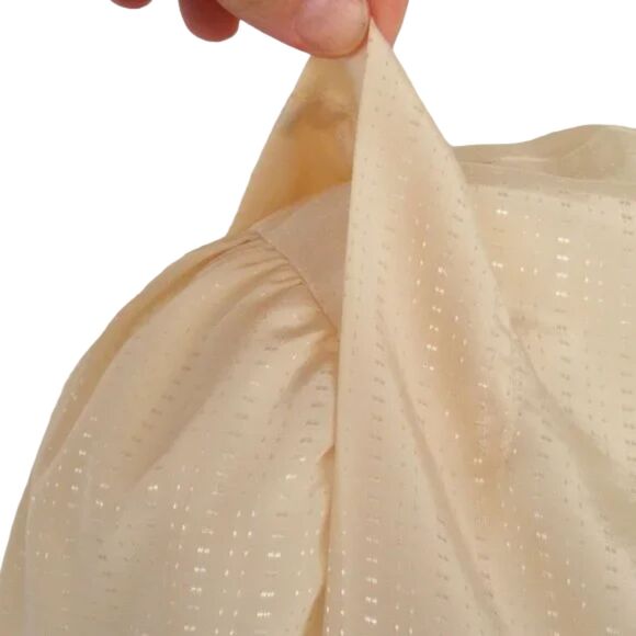 Anne Klein Blouse/Top, XL, Statement Shoulders, Buttery Yellow, Long sleeves - Picture 6 of 12